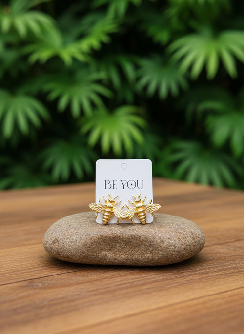 Brinco Bee - Banhado a Ouro 18k