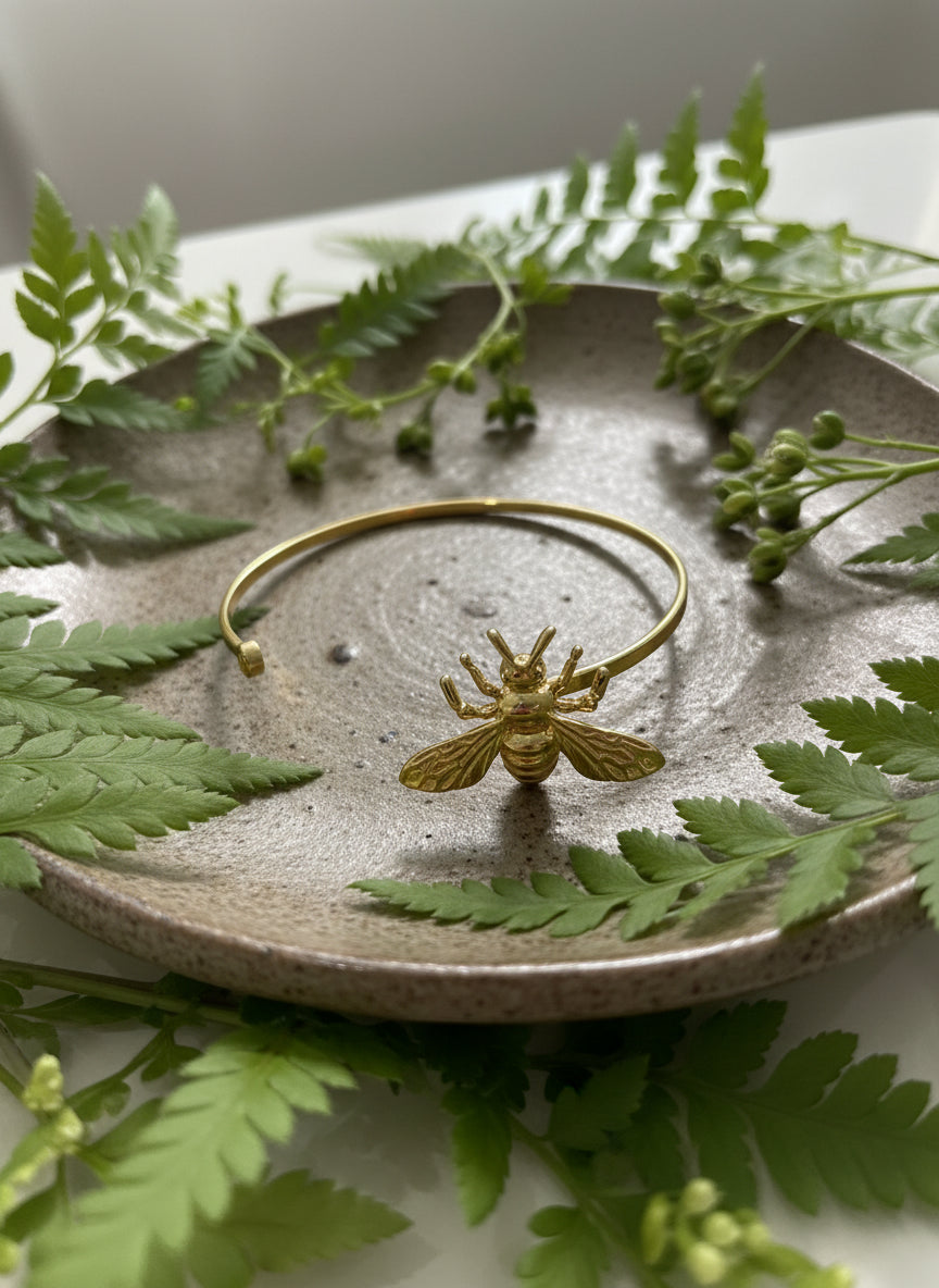 Bracelete Bee - Banhado a Ouro 18k