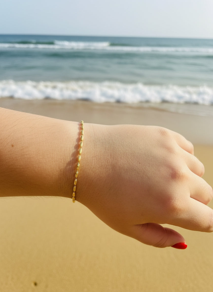 Conjunto Grão de Arroz – Choker + Pulseira