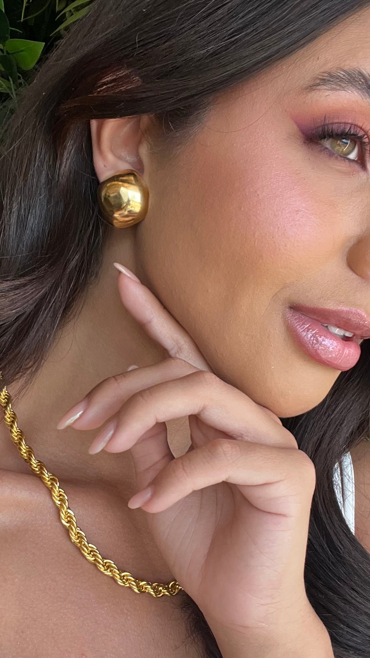 Brinco Dourado Polido Banhado a Ouro 18k